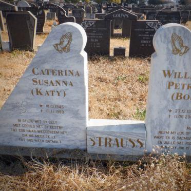 STRAUSS Willem Petrus 1940-2006 &amp; Caterina Susanna 1945-1983