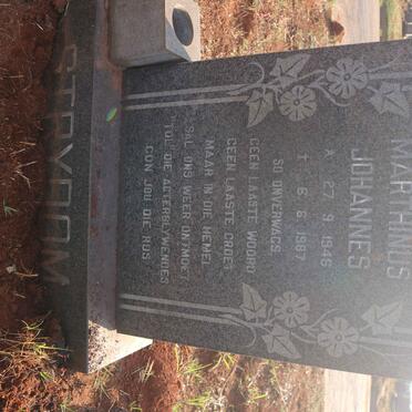 STRYDOM Andries Marthinus Johannes 1946-1987