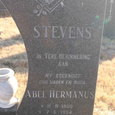 STEVENS Abel Hermanus 1900-1984 &amp; Anna Catherina 1905-1973