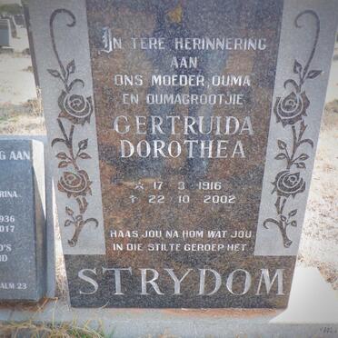 STRYDOM Gert Roelof Johannes 1910-1986 &amp; Gertruida Dorothea 1916-2002