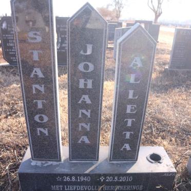 STANTON Johanna Alletta 1940-2010