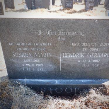 STOOP Hendrik Gerhardus 1907-1982 &amp; Susara Maria BURRIDGE 1909-1977