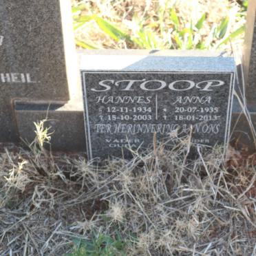 STOOP Hannes 1934-2003 &amp; Anna 1935-2013