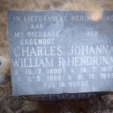 STEWARD Charles William R. 1890-1980 &amp; Johanna Hendrina 1910-1988