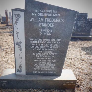 STANDER William Frederick 1942-2010