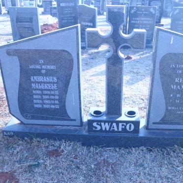 SWAFO Ambrasius Malekele 1906-2001 &amp; Rebecca Mamakiri 1910-2005