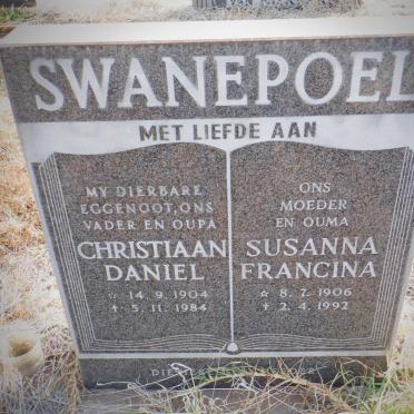SWANEPOEL Christiaan Daniel 1904-1984 &amp; Susanna Francina 1906-1992