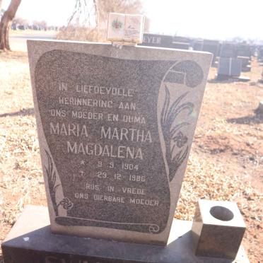 SWANEPOEL Maria Martha Magdalena 1904-1986