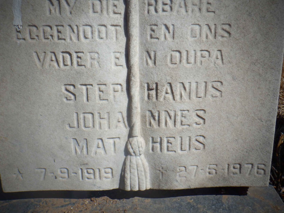 SWANEPOEL Stephanus Johannes Matheus 1919-1976