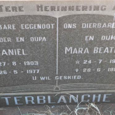 TERBLANCHE Daniel 1903-1977 &amp; Mara Beatrice 1907-1980