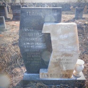 TERBLANCHE Lucia Christina 1930-2000 :: VAN DEN BERG Anna 1936-2007