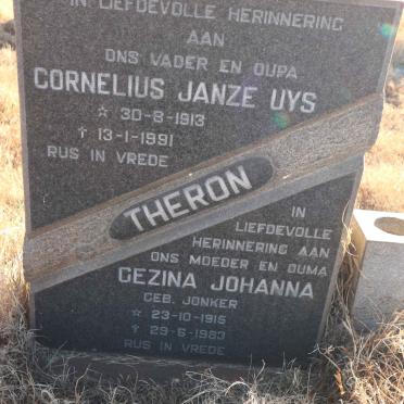 THERON Cornelius Janze Uys 1913-1991 &amp; Gezina Johanna JONKER 1915-1983
