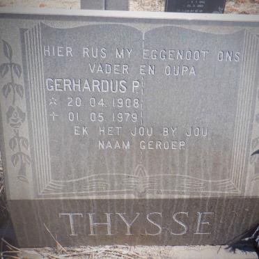 THYSSE Gerhardus P. 1908-1979
