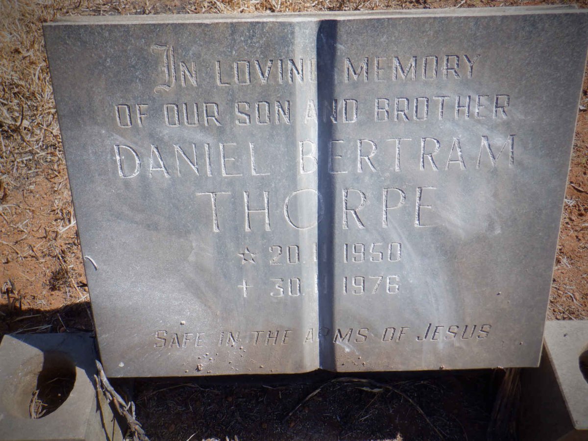 THORPE Daniel Bertram 1950-1976