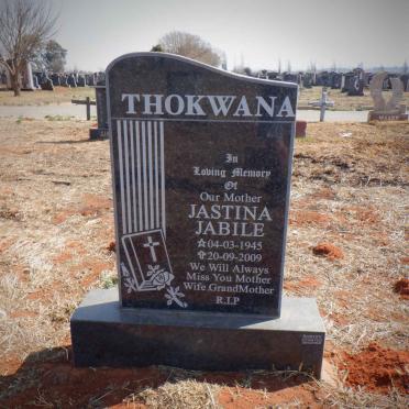 THOKWANA Jastina Jabile 1945-2009