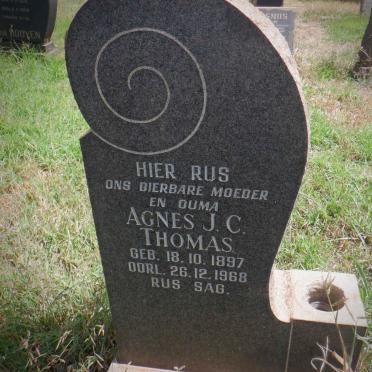 THOMAS Agnes J.C. 1897-1968