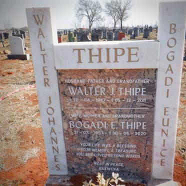 THIPE Walter Johannes 1947-2011 &amp; Bogadi Eunice 1953-2020