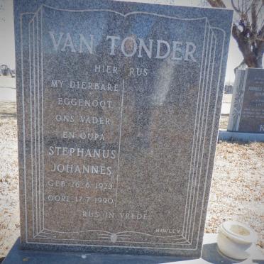 TONDER Stephanus Johannes, van 1923-1990