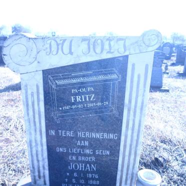 TOIT Fritz, du 1947-2015 ::  DU TOIT Johan 1976-1988