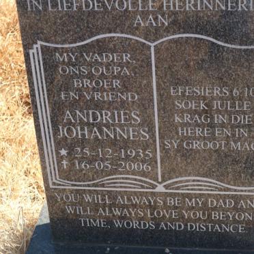 TONDER Andries Johannes, van 1935-2006