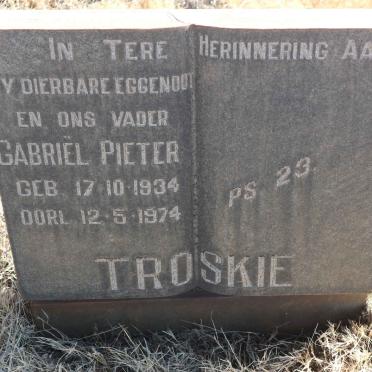 TROSKIE Gabriël Pieter 1934-1974