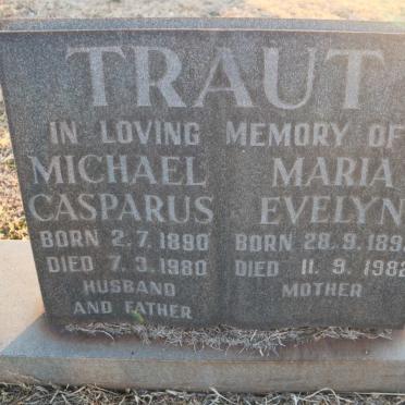 TRAUT Michael Casparus 1890-1980 &amp; Maria Evelyn 1893-1982