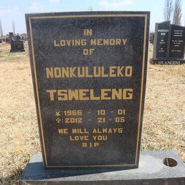 TSWELENG Nonkululeko 1966-2012