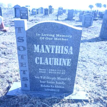 TSOTETSI Manthisa Claurine 1961-2012