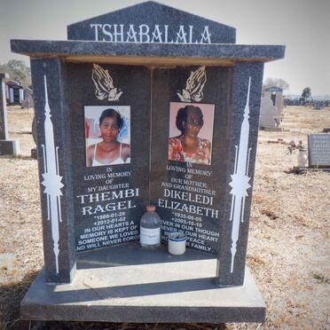 TSHABALALA Dikeledi Elizabeth 1935-2003 :: TSHABALALA Thembi Ragel 1988-2012
