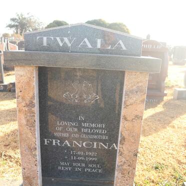 TWALA Francina 1922-1999