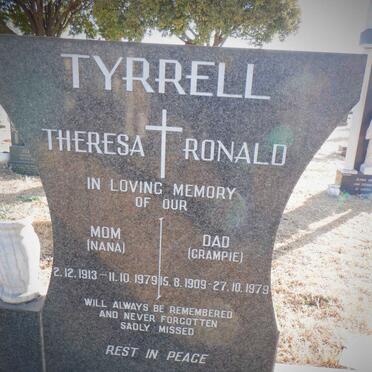 TYRRELL Ronald 1909-1979 &amp; Theresa 1913-1979