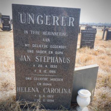 UNGERER Jan Stephanus 1930-1985 &amp; Helena Carolina 1922-1994
