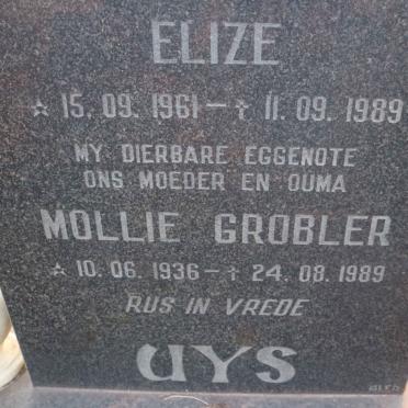 UYS Mollie Grobler 1936-1989 :: UYS Elize 1961-1989