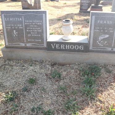 VERHOOG Frans 1947-2014 &amp; Leatitia 1949-1999