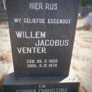 VENTER Willem Jacobus 1906-1978 &amp; Sophia Christina 1913-1981