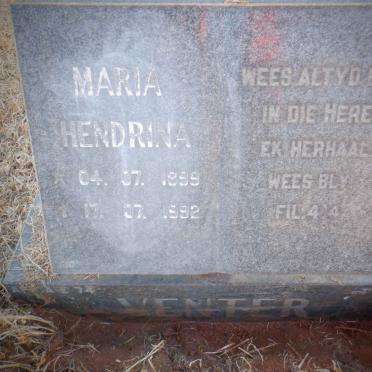 VENTER Maria Hendrina 1899-1992
