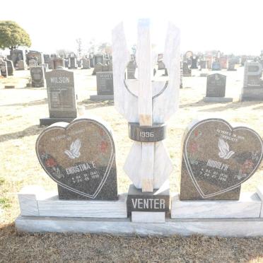 VENTER Rudolph 1936-1996 &amp; Christina E. 1941-1996