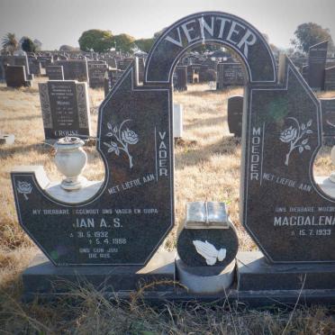 VENTER Jan A.S. 1932-1988 &amp; Magdalena J.C. 1933-