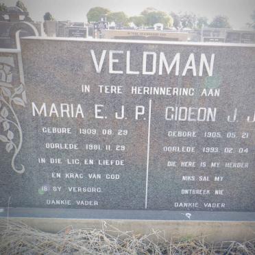 VELDMAN Gideon J.J. 1905-1993 &amp; Maria E.J.P. 1909-1981