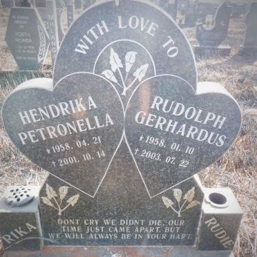 VENTER Rudolph Gerhardus 1958-2003 &amp; Hendrika Petronella 1958-2001
