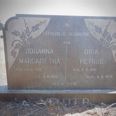 VENTER Dirk Petrus 1895-1976 &amp; Johanna Margaretha 1895-1973