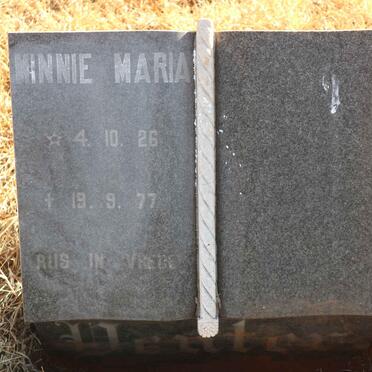 VENTER Minnie Maria 1926-1977