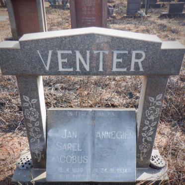 VENTER Jan Sarel Jacobus 1930-2002 &amp; Annegien 1934-