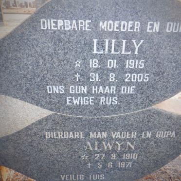 VENTER Alwyn 1910-1971 &amp; Lilly 1915-2005