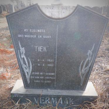 VERMAAK Tiek 1935-2001