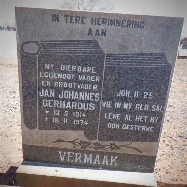 VERMAAK Jan Johannes Gerhardus 1914-1974