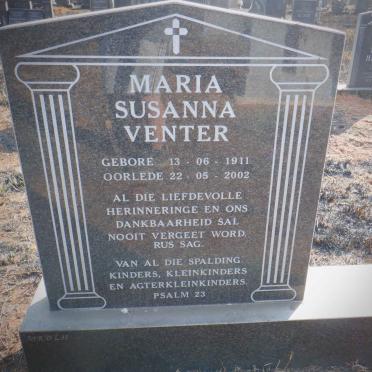 VENTER Maria Susanna 1911-2002