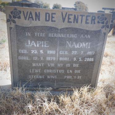 VENTER Japie, van de 1910-1979 &amp; Naomi 1917-2005