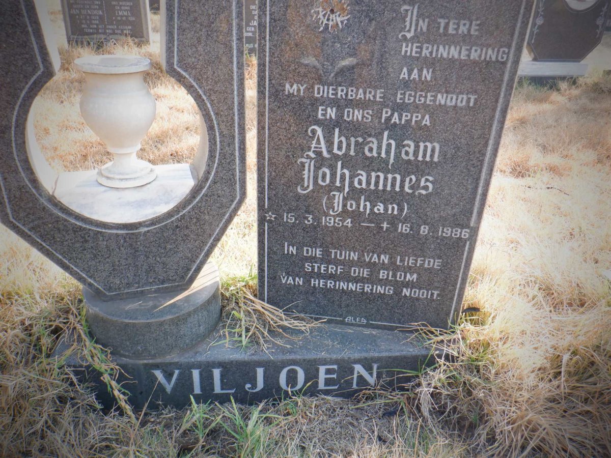 VILJOEN Abraham Johannes 1954-1986