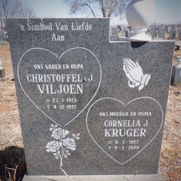 VILJOEN Christoffel J. 1923-1992 &amp; Cornelia J KRUGER 1927-2009